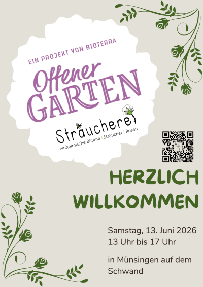 offener Garten in der Sträucherei