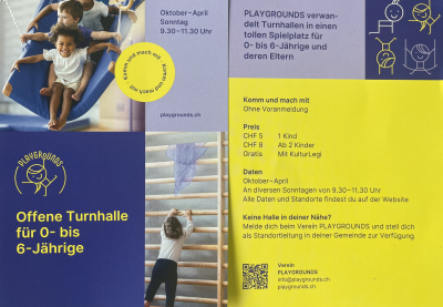 Playgrounds - offene Turnhalle für 0-6 jährige Kinder