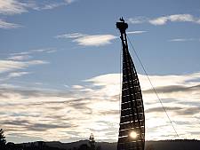 Sonnensegel mit Storchennest