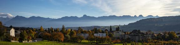 Münsingen mit Alpenpanorama