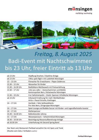 Programm Badi-Event 2025